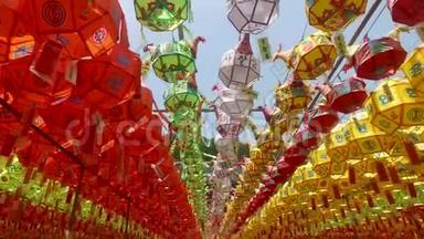 韩国釜山三光萨寺的莲花灯节